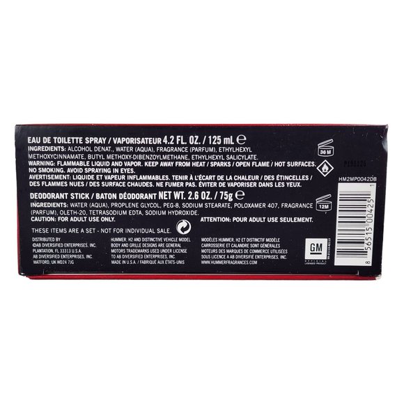 General Motors Hummer H2 Eau De Toilette Spray 4.2 fl oz & Deodarant Stick 2.6 o - Picture 3 of 4